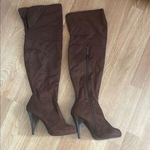 Brown Over-the-Knee Boots